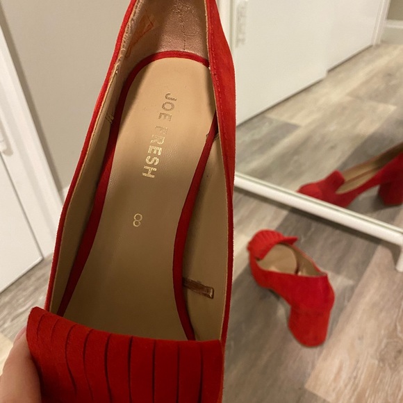 Joe fresh red heels, size 8 - Picture 2 of 3
